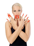 Red Red Horror Fingernails 1