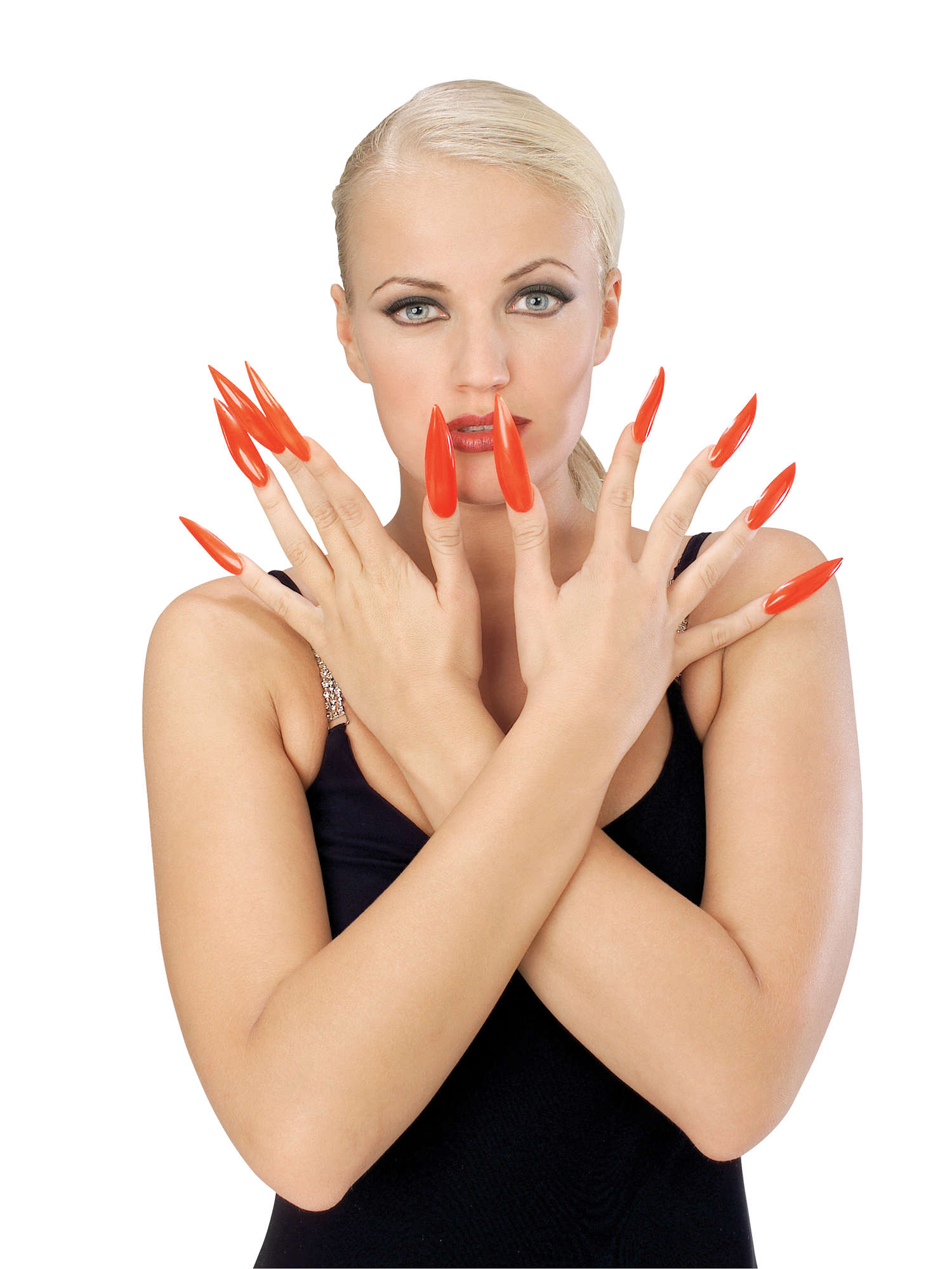 Red Red Horror Fingernails 1