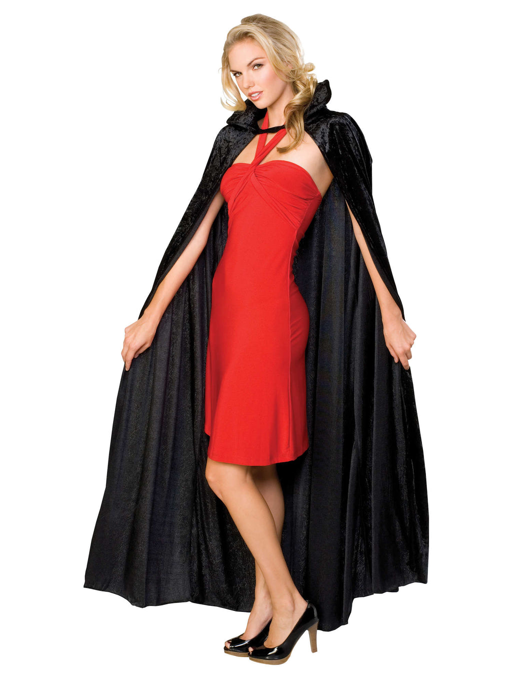 Long Crushed Velvet Cape 2
