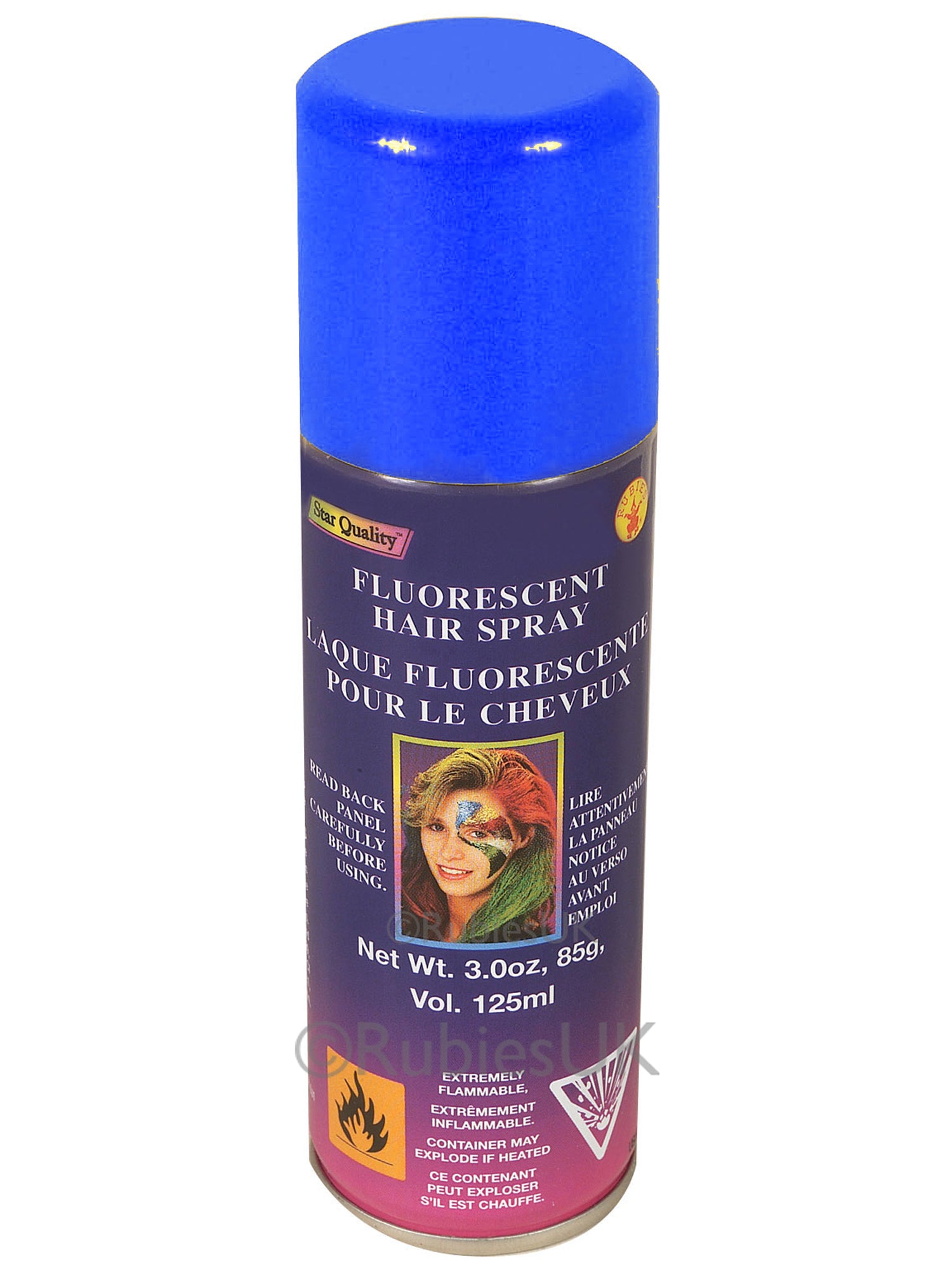 Blue Fluorescent Hairspray 1