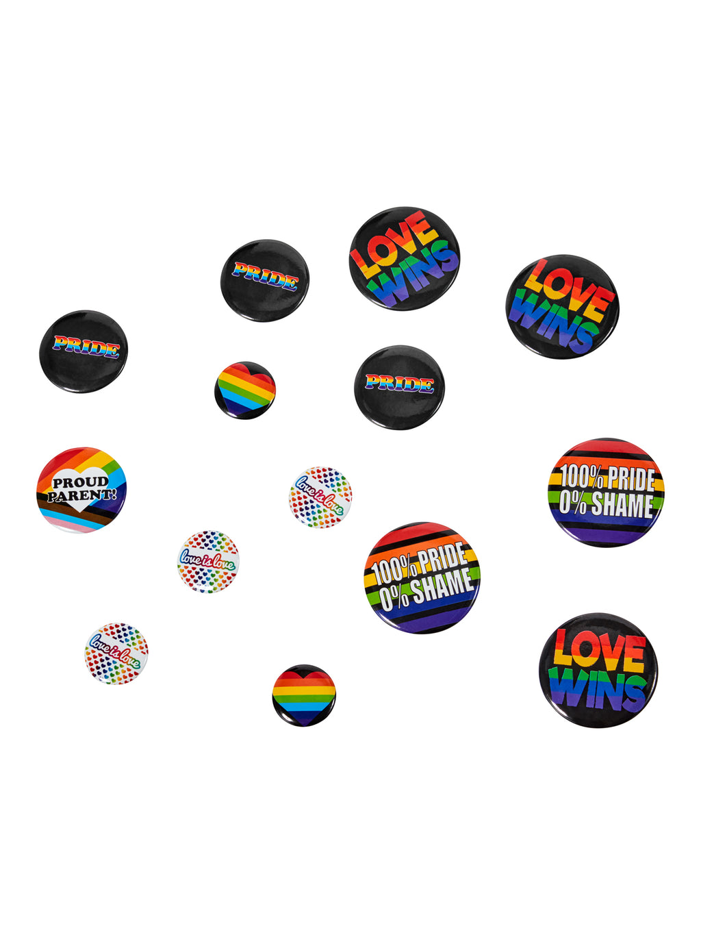 Pride - Pack Of 24 Rainbow Badges 2