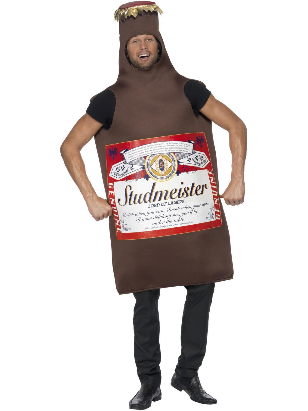 Studmeister Beer Bottle Costume, Brown 1