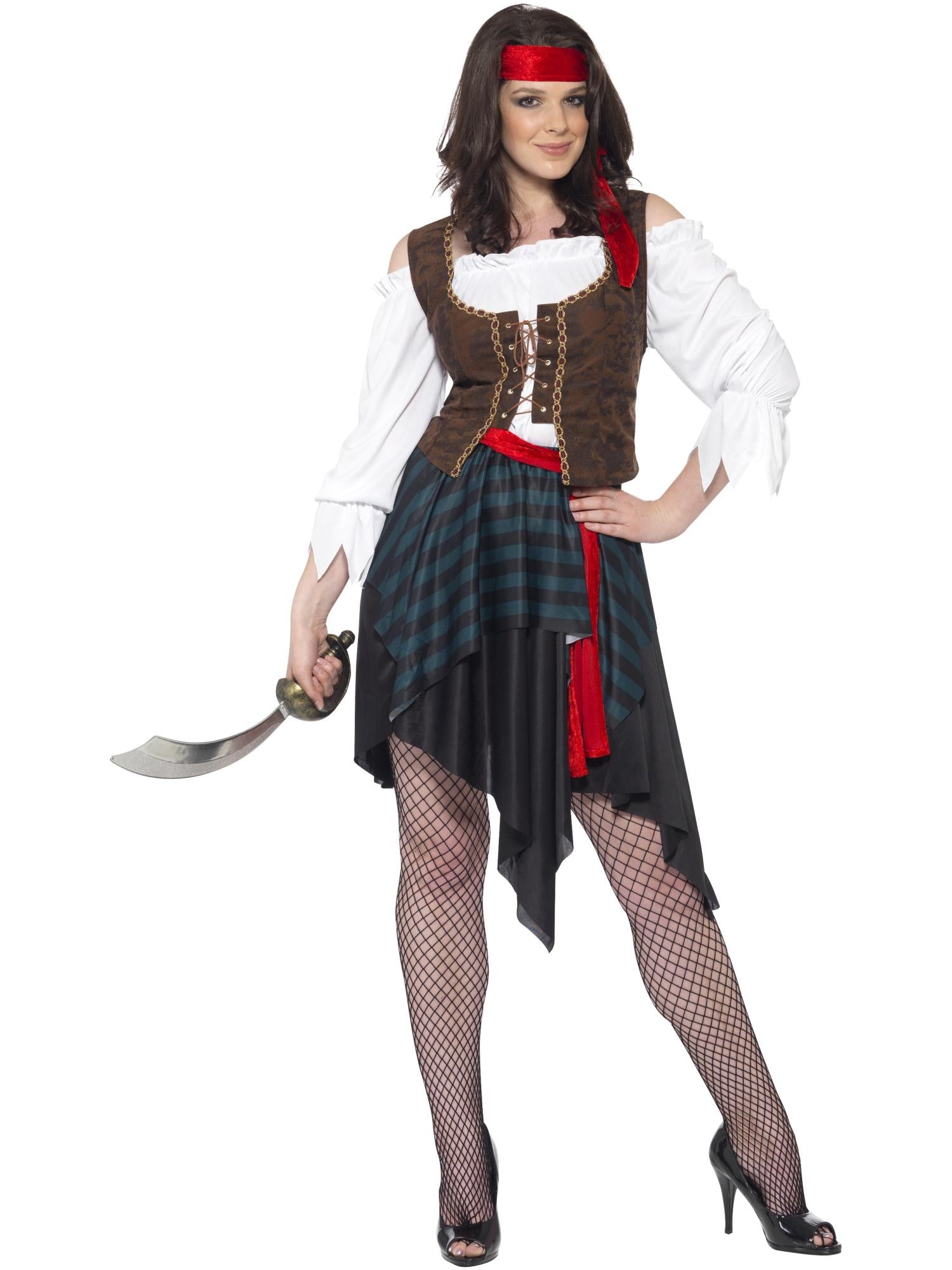 Pirate Lady Costume, Brown 1