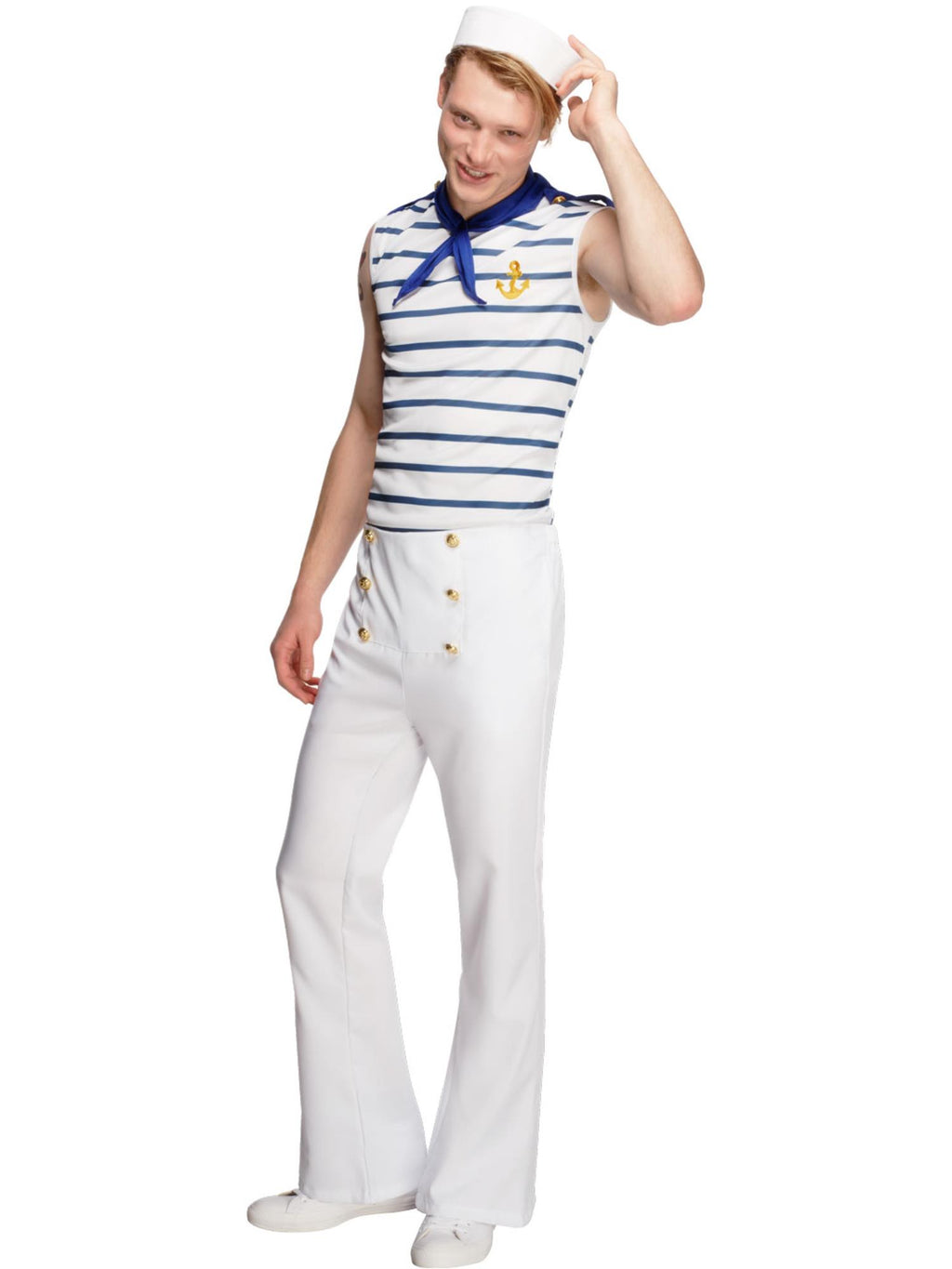 Fever Male French Sailor Costume, White 1