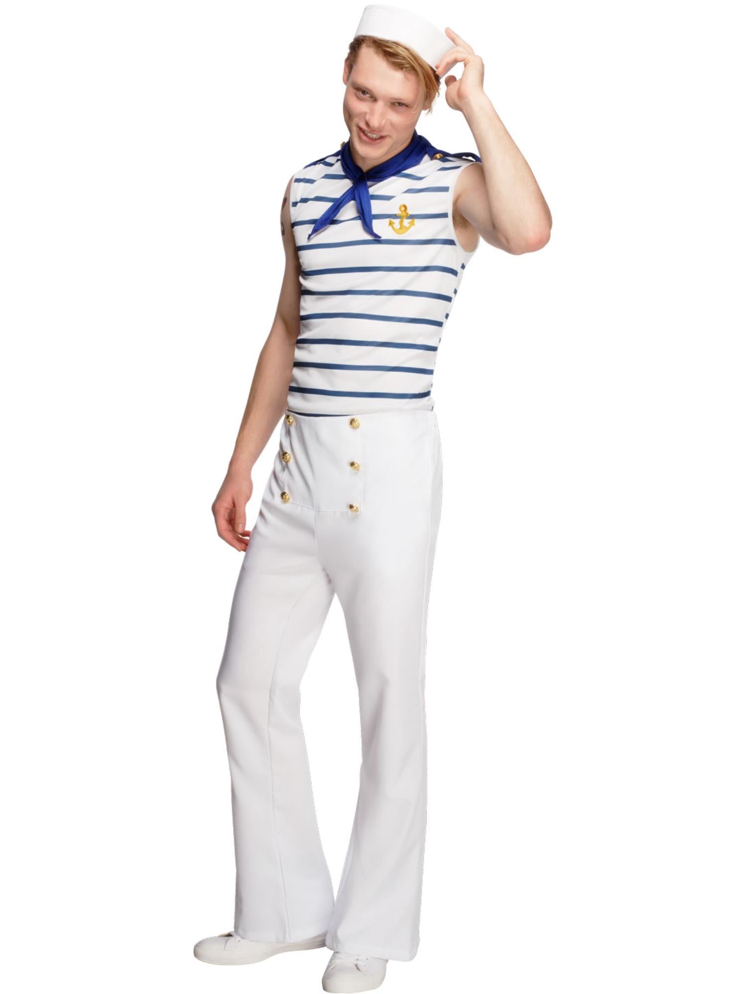 Fever Male French Sailor Costume, White 1