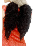 Angel Wings, Feathered, Black 1
