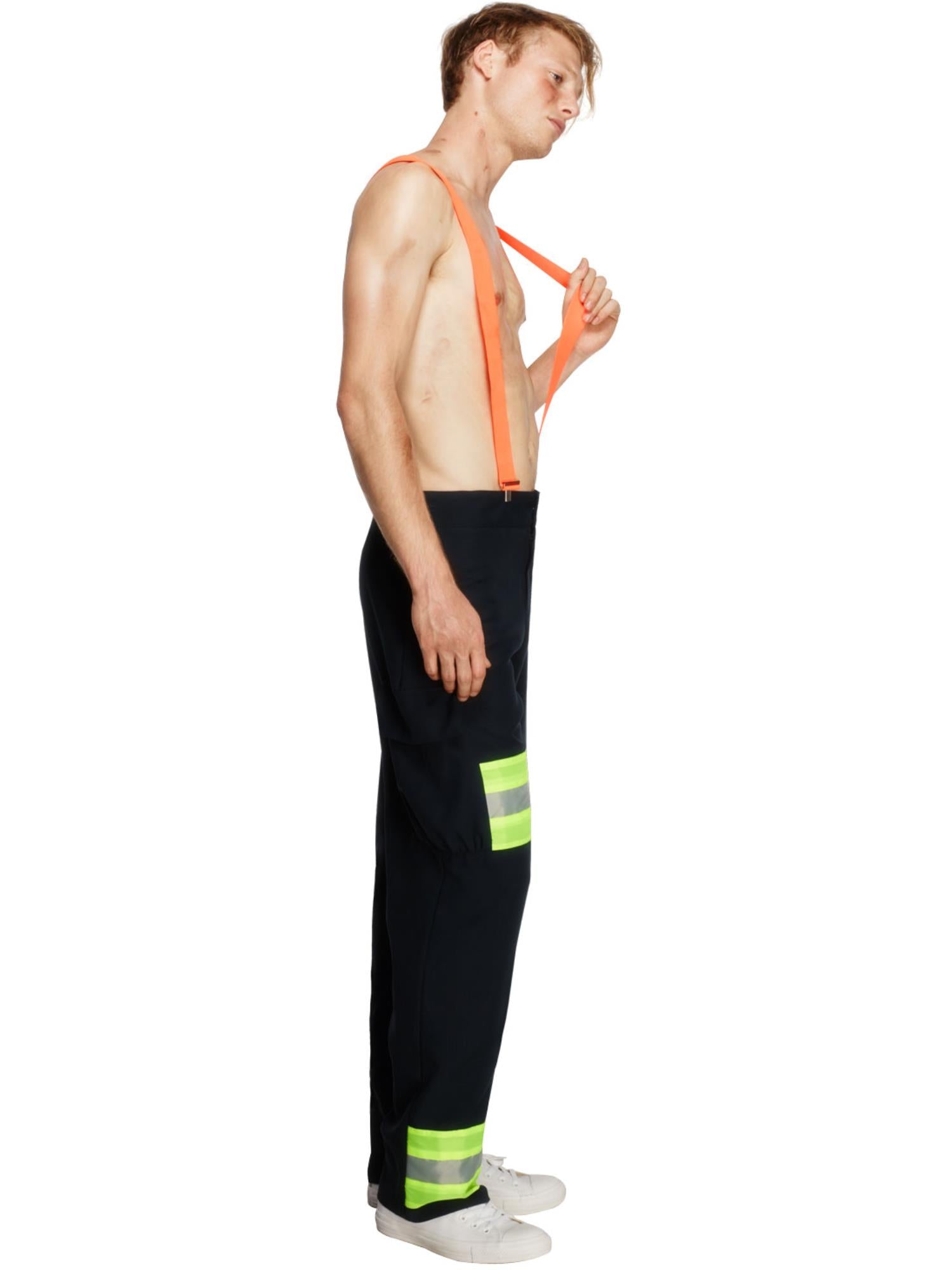 Fever Male Firefighter Costume, Blue 3
