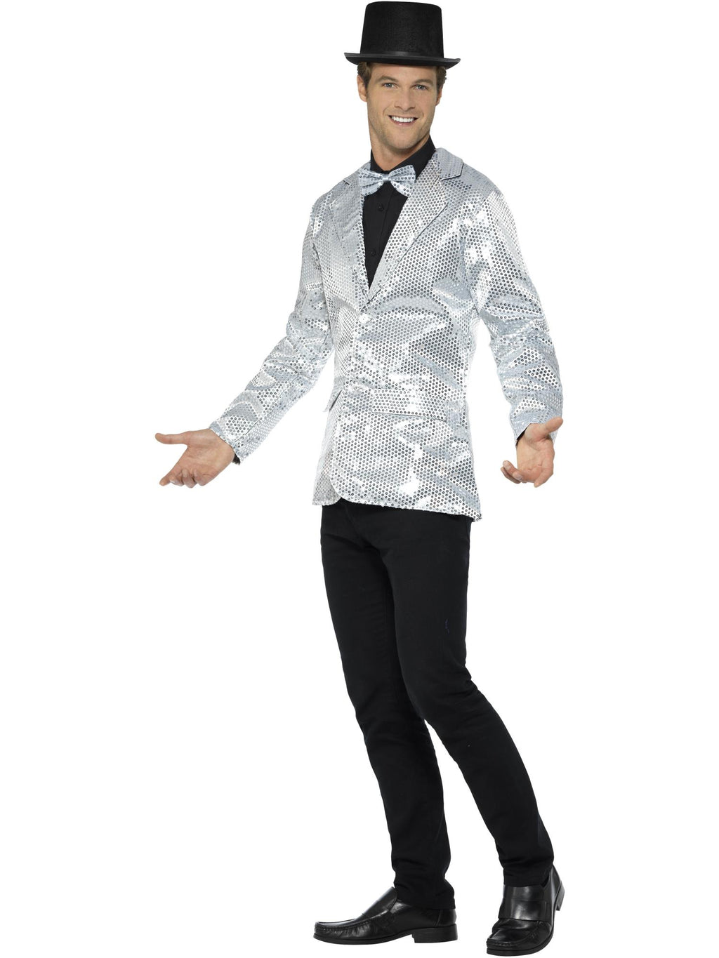 Sequin Jacket, Mens, Silver 3