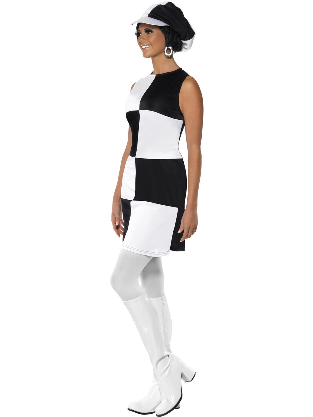 60s Party Girl Costume, Black & White 3