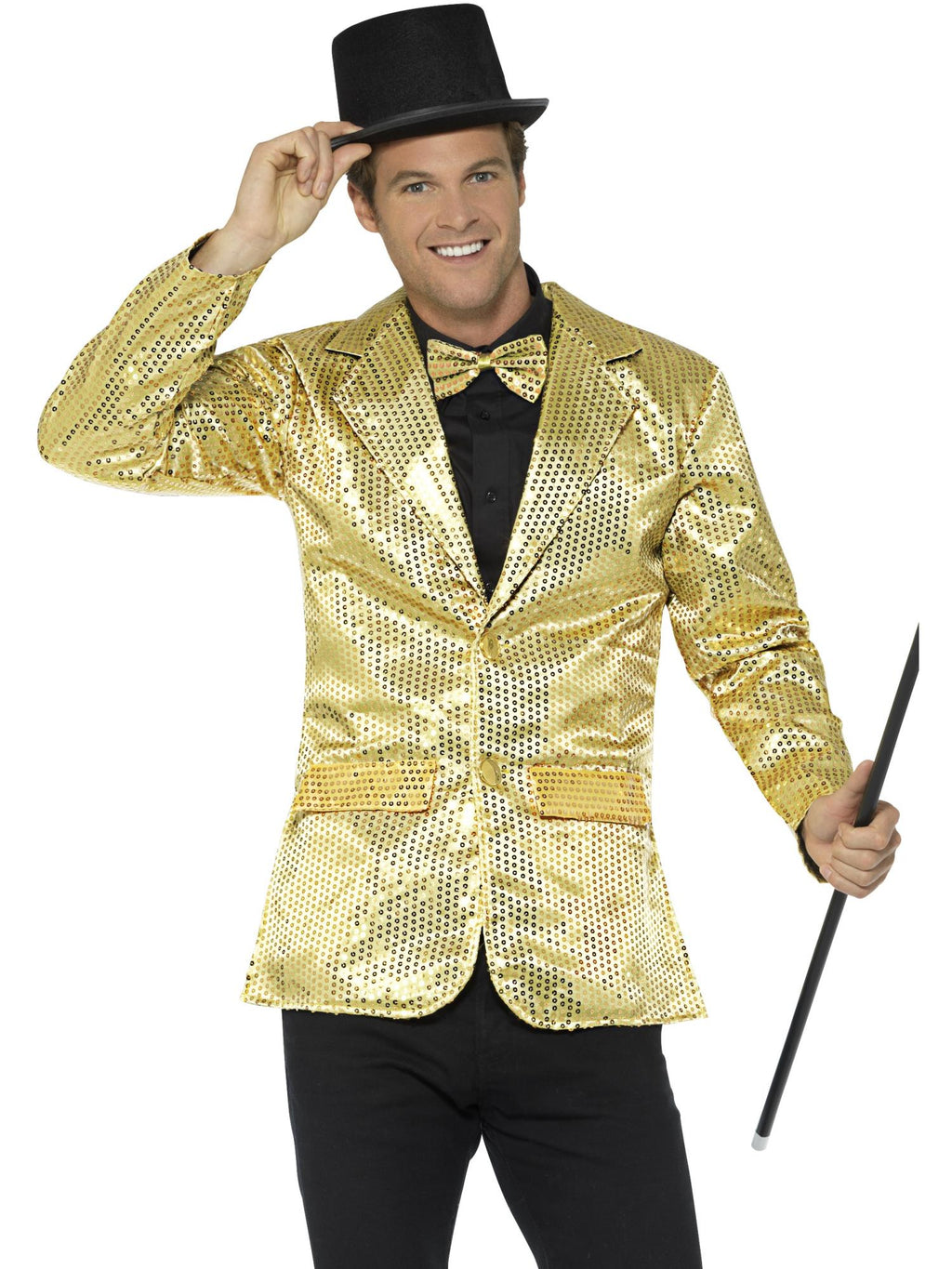 Sequin Jacket, Mens, Gold 1