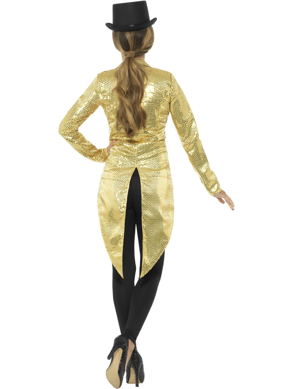 Sequin Tailcoat Jacket, Ladies, Gold 2