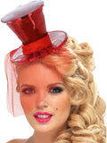 Fever Mini Top Hat on Headband, Red 1