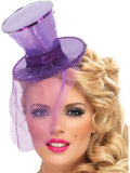 Fever Mini Top Hat on Headband, Purple 1