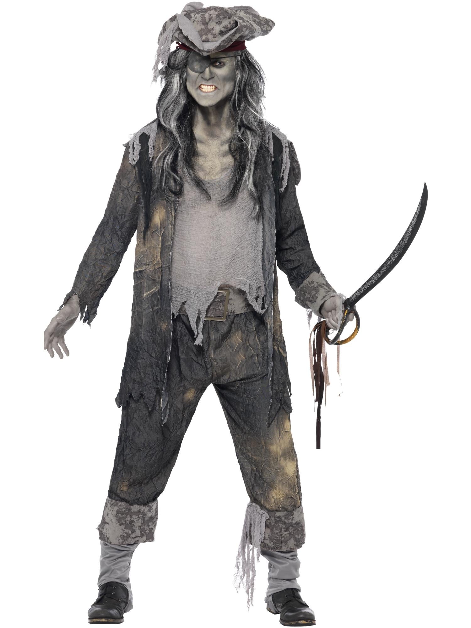 Deluxe Ghost Ship Ghoul Costume, Grey 1