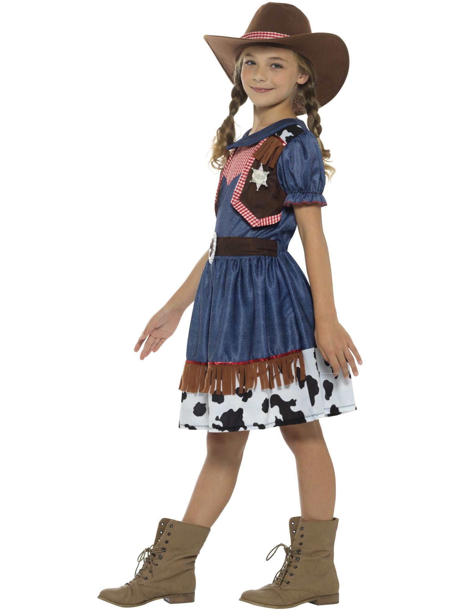 Texan Cowgirl Costume, Blue 3
