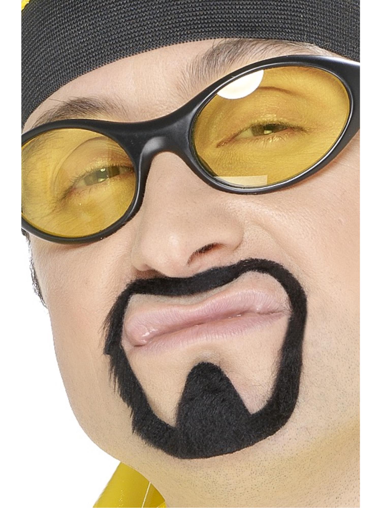 Herb Warrior Tash & Goatee Beard Set, Black 1