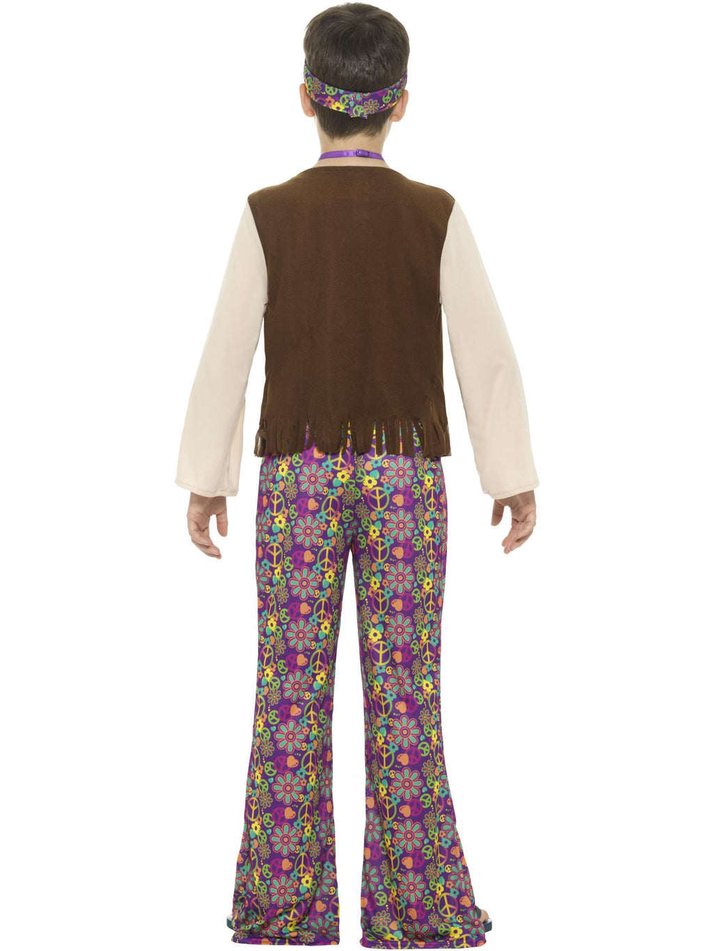 Hippie Boy Costume, with Top, Attached Waistcoat, 2