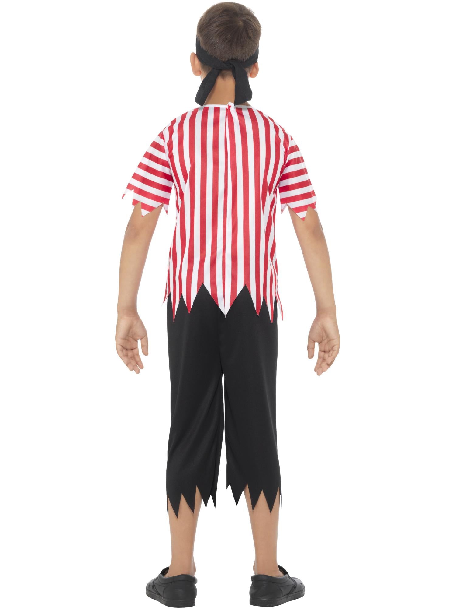 Jolly Pirate Boy Costume, Red & White 2