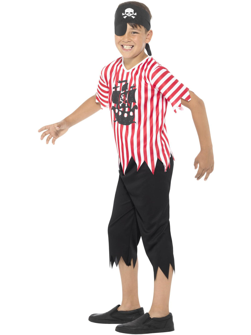 Jolly Pirate Boy Costume, Red & White 3