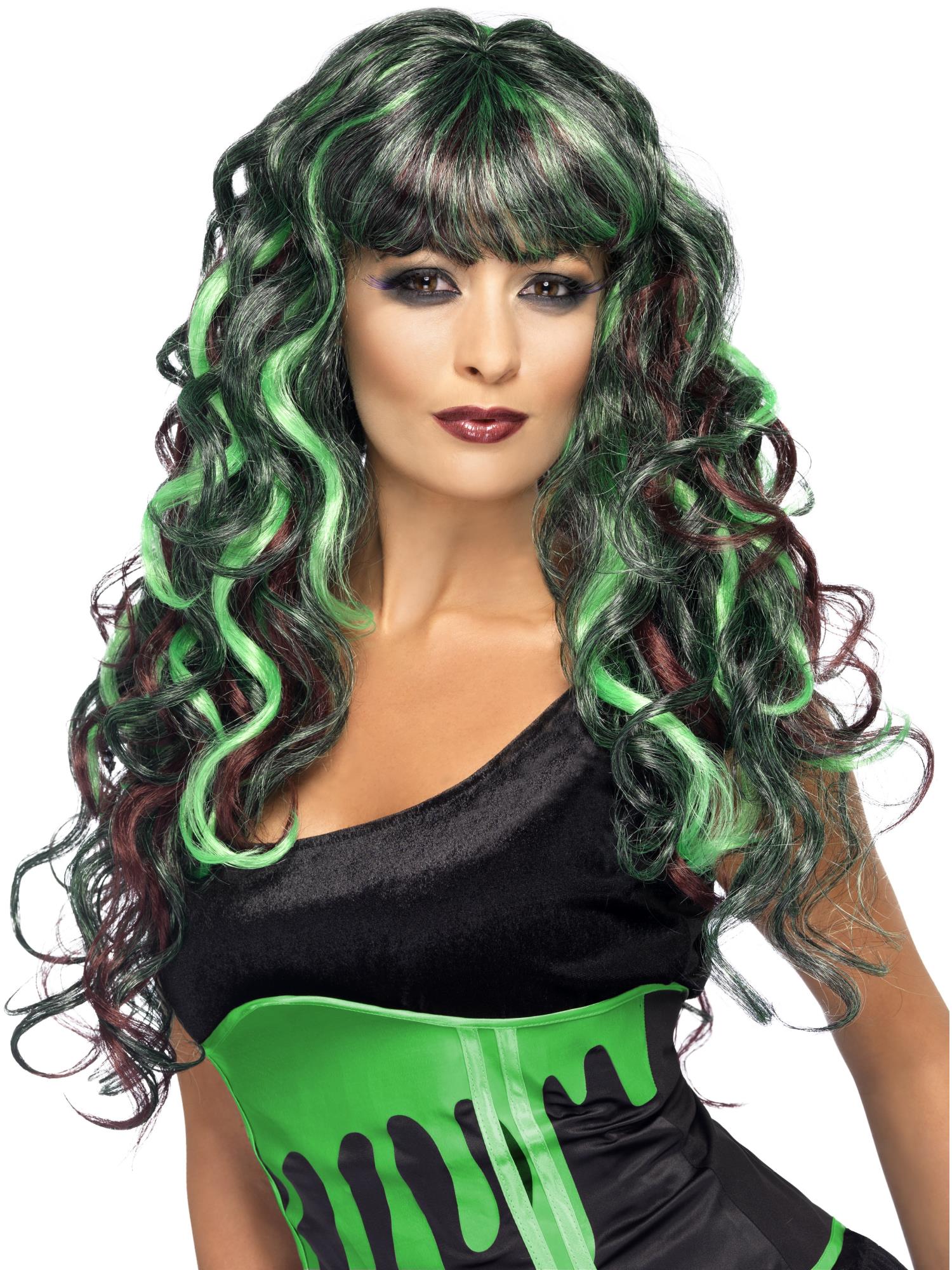 Monster Wig, Black & Green 1