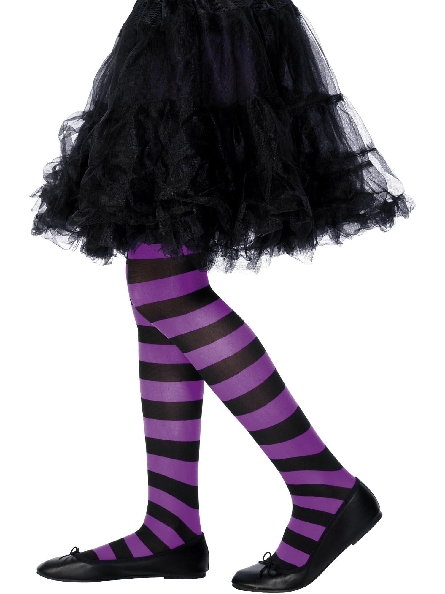 Tights, Purple & Black 1