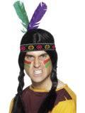 Native American Inspired Feathered Headband, Multi 1