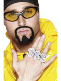 3 in 1 Dollar Rapper Ring, Silver 1