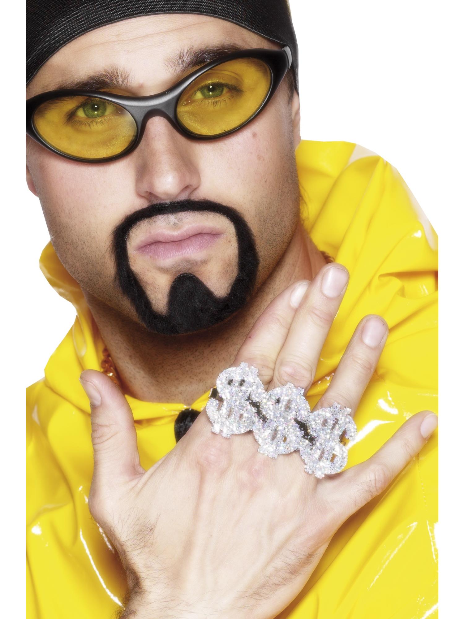 3 in 1 Dollar Rapper Ring, Silver 1