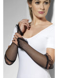 Fingerless Fishnet Gloves Black, Black 1