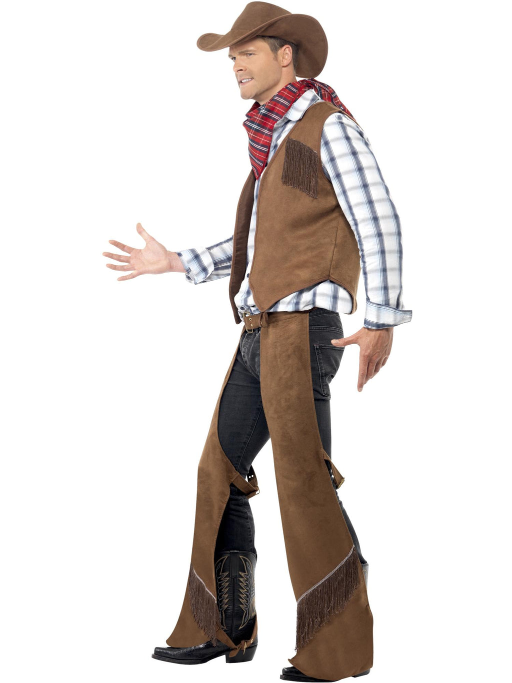 Fringe Cowboy Costume, Brown 3