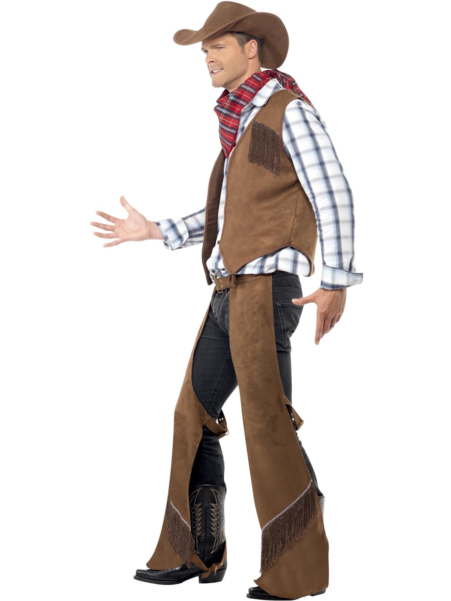 Fringe Cowboy Costume, Brown 3