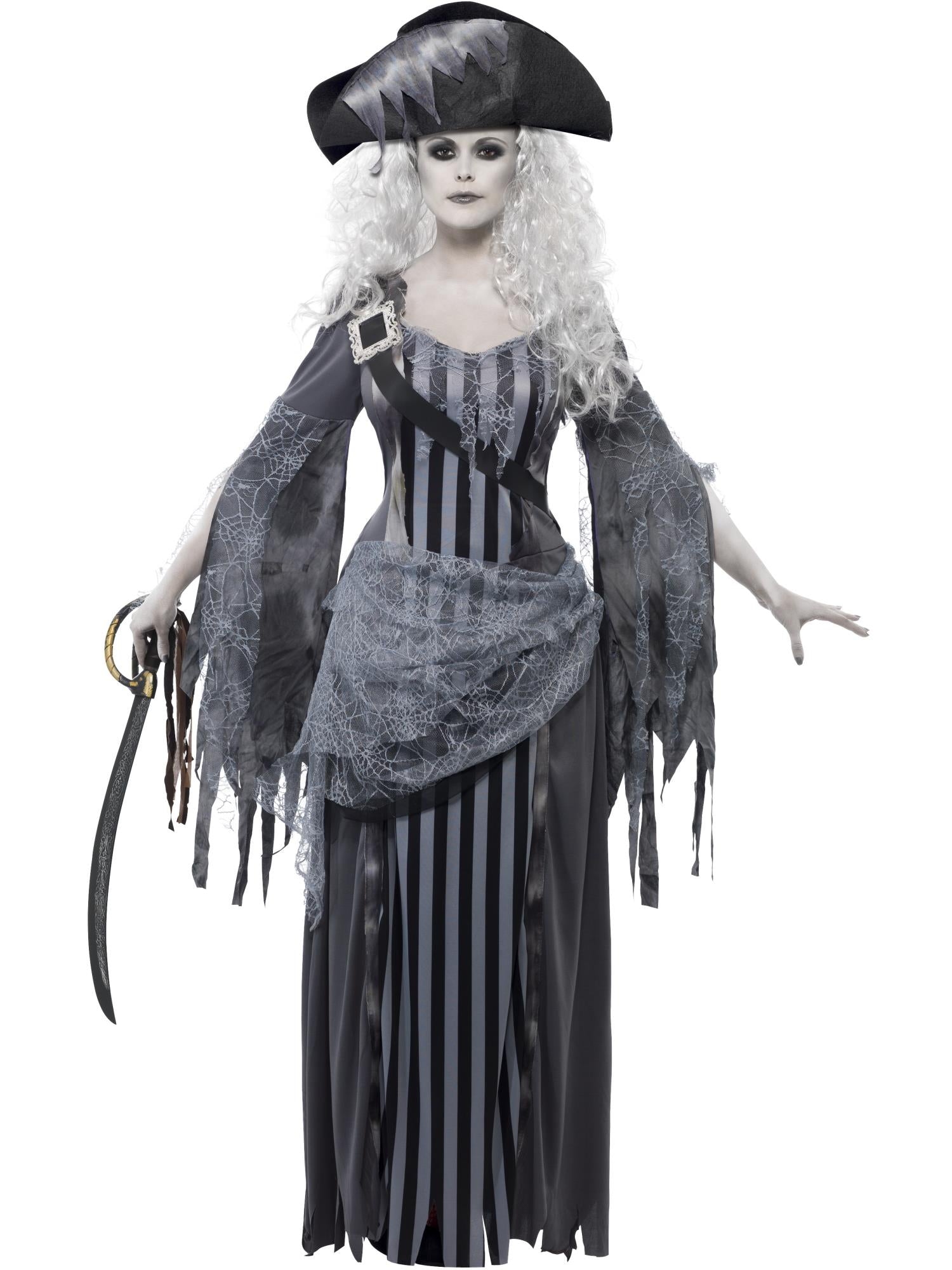 Deluxe Ghost Ship Princess Costume, Grey 1
