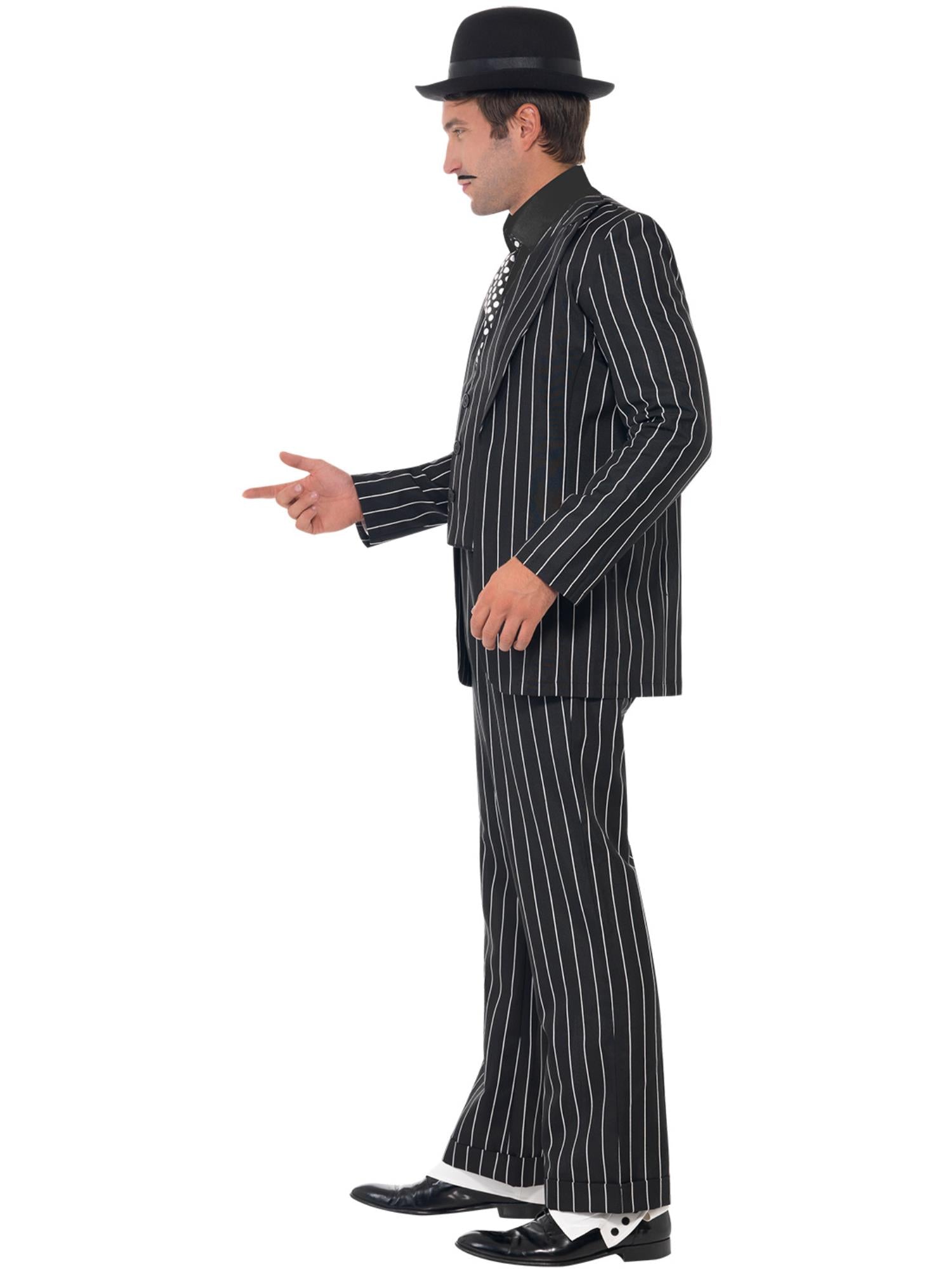 Vintage Gangster Boss Costume, Black 3