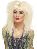 80s Trademark Crimp Wig, Blonde 1