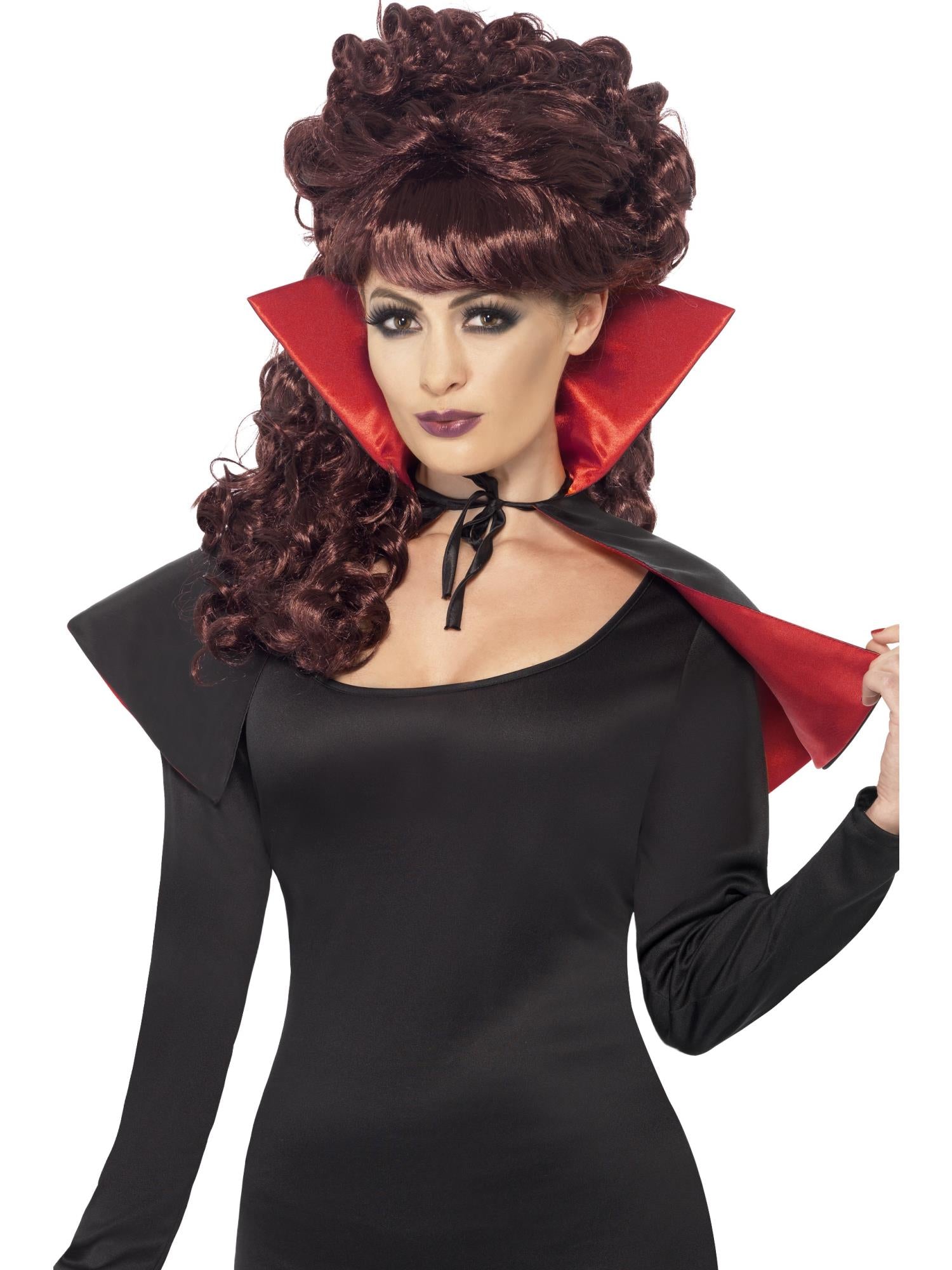 Mini Vamp Cape, Black & Red 1