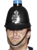 Police Helmet with Flashing Siren Light, Black 1