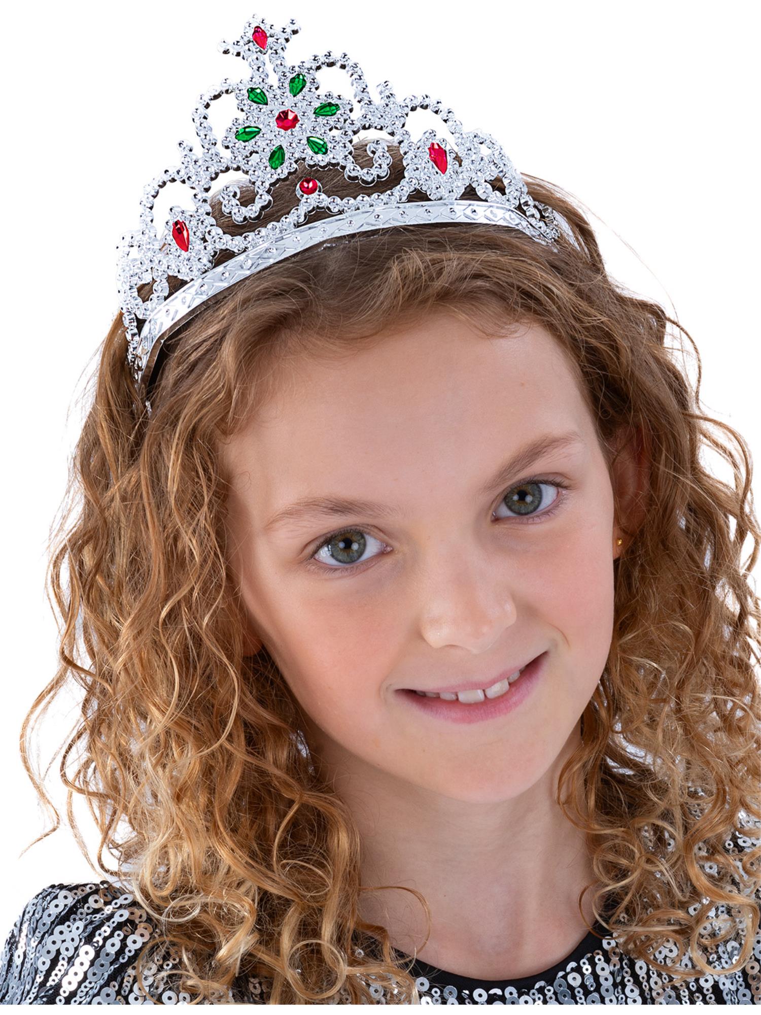 Flower Jewelled Tiara, Silver 1