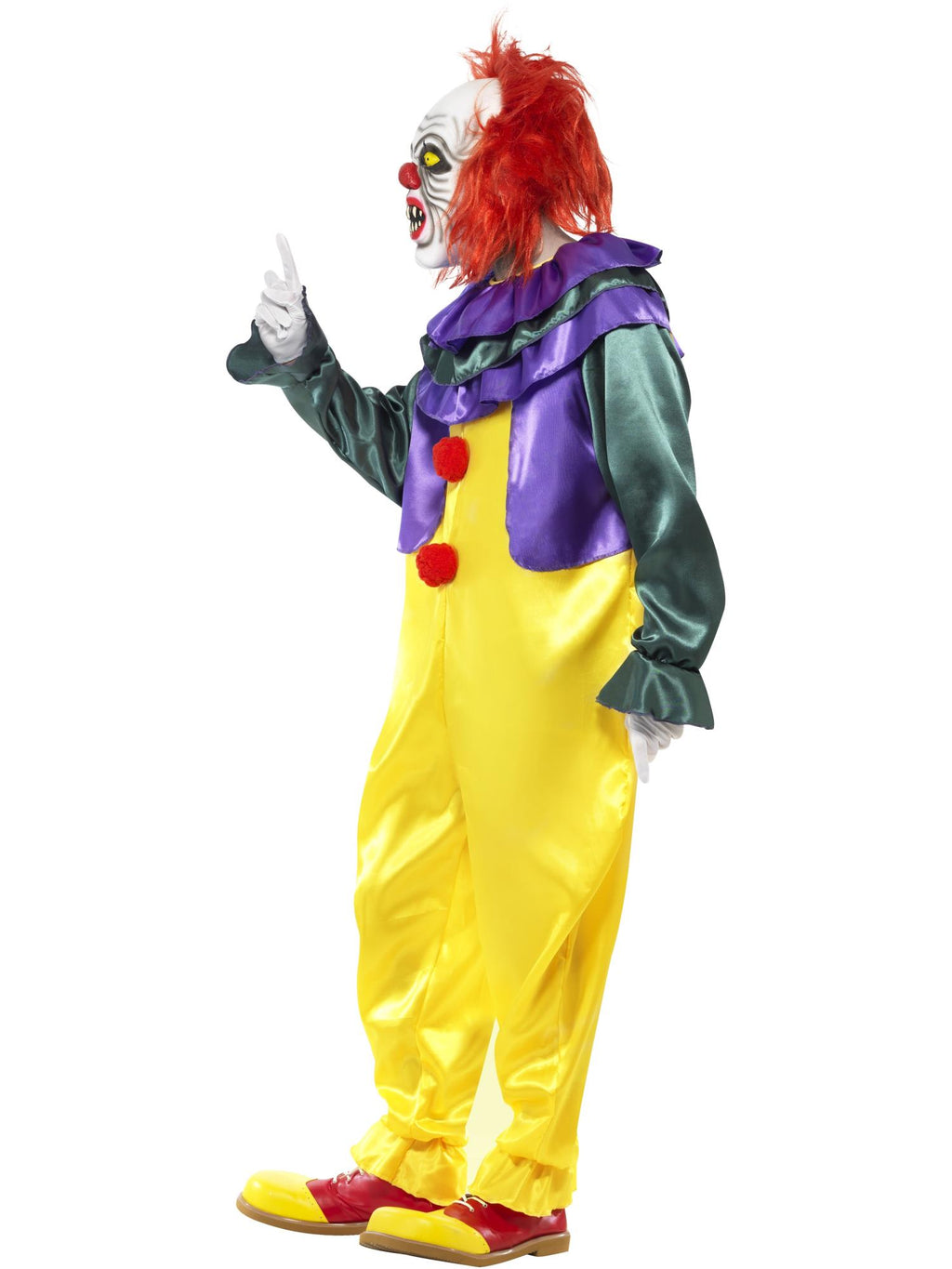 Classic Horror Clown Costume, Multi-Coloured 3