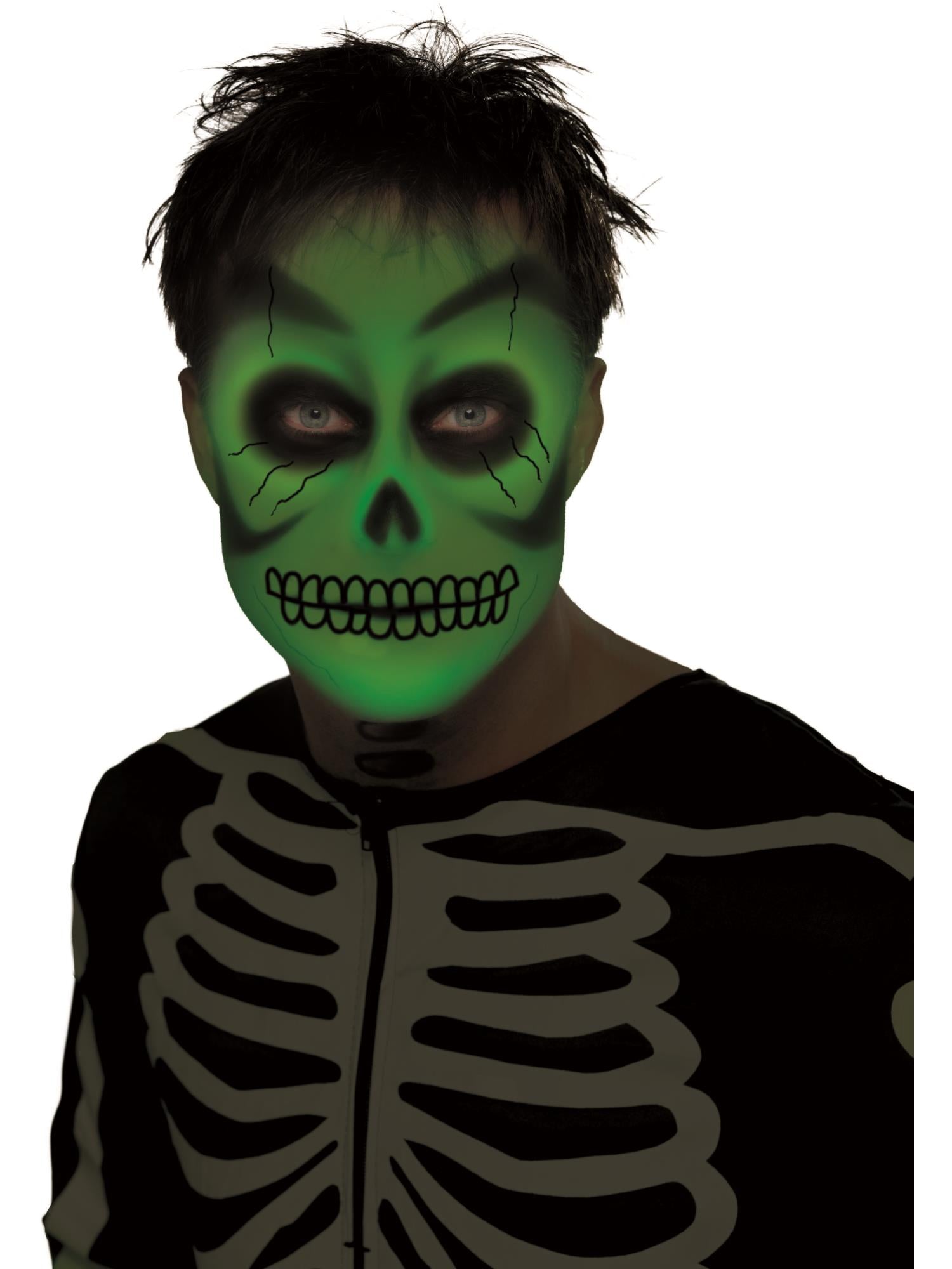 Smiffys Make-Up FX, Aqua Cream Make Up, Glow in th 1