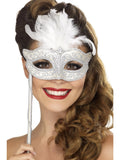 Baroque Fantasy Eyemask, Silver 1