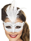 Venetian Glitter Eyemask, Silver 1