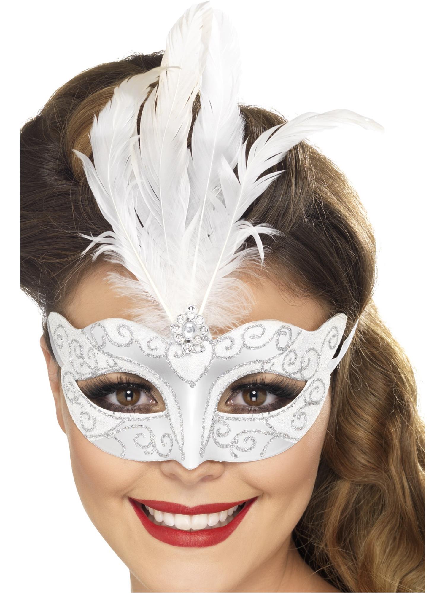 Venetian Glitter Eyemask, Silver 1
