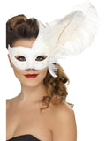 Ornate Columbina Eyemask, White 1