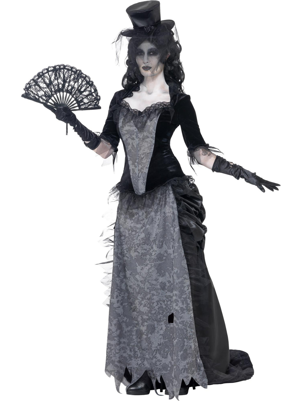 Ghost Town Black Widow Costume, Grey 1