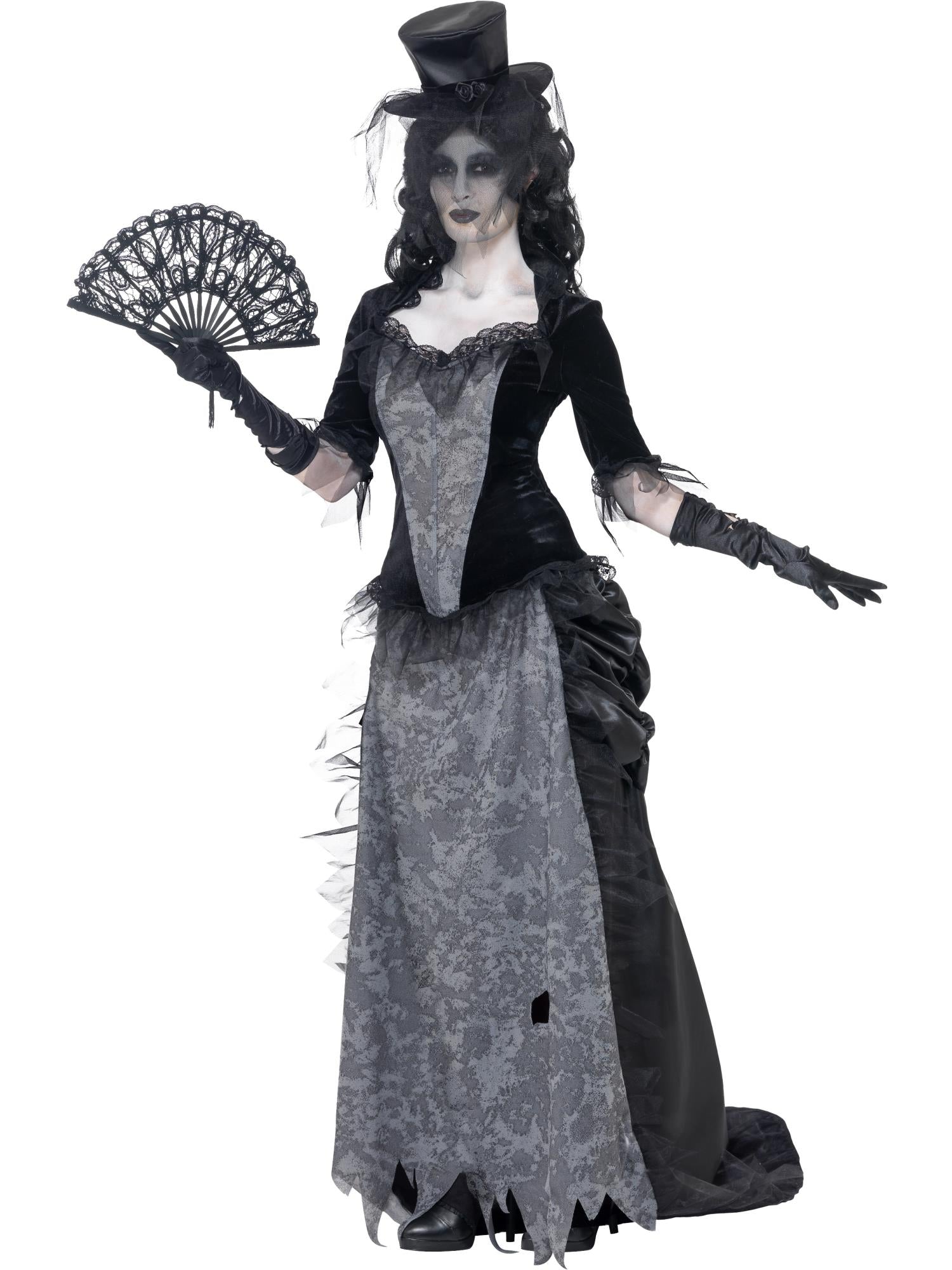 Ghost Town Black Widow Costume, Grey 1