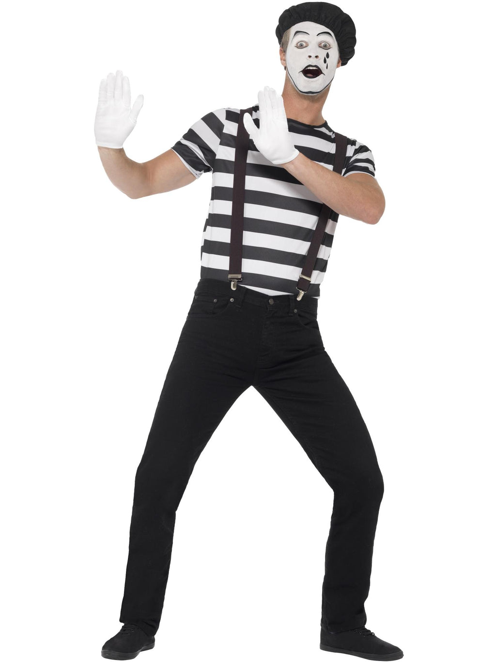Gentleman Mime Artist Costume, Black 1