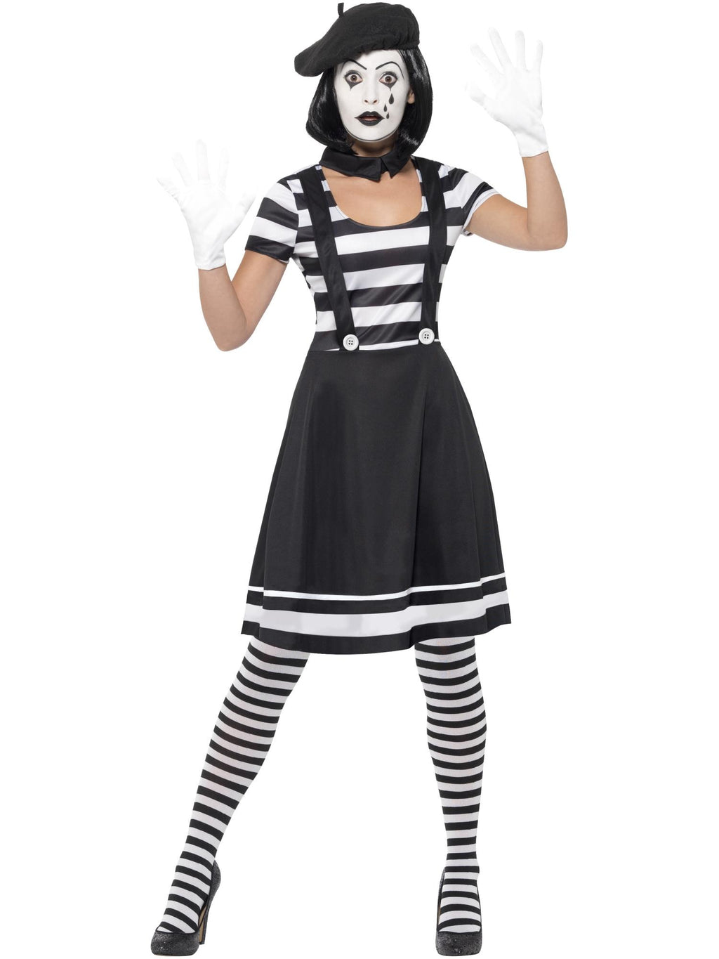 Lady Mime Artist Costume, Black 1
