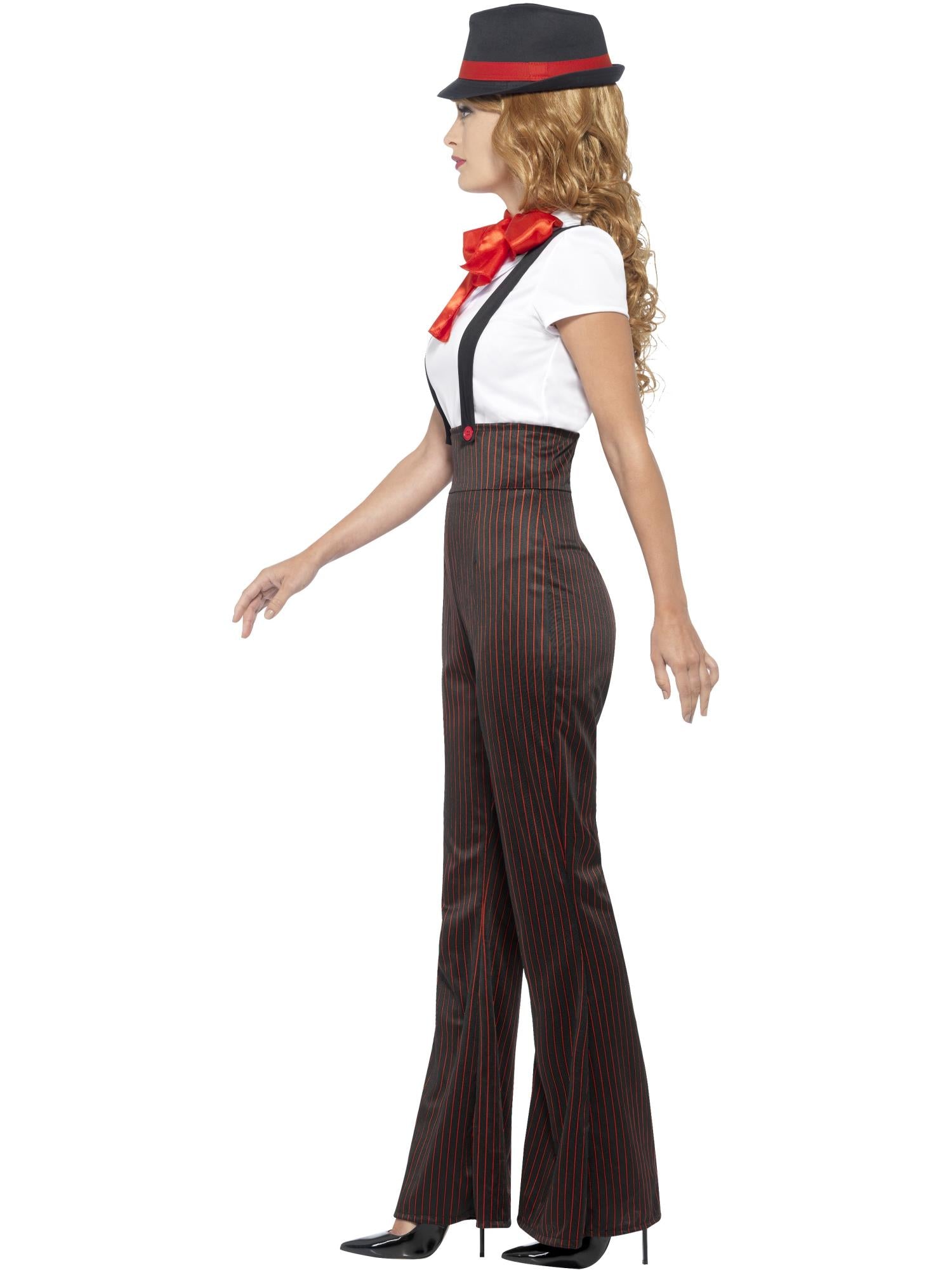 Glam Gangster Costume, Black & Red 3