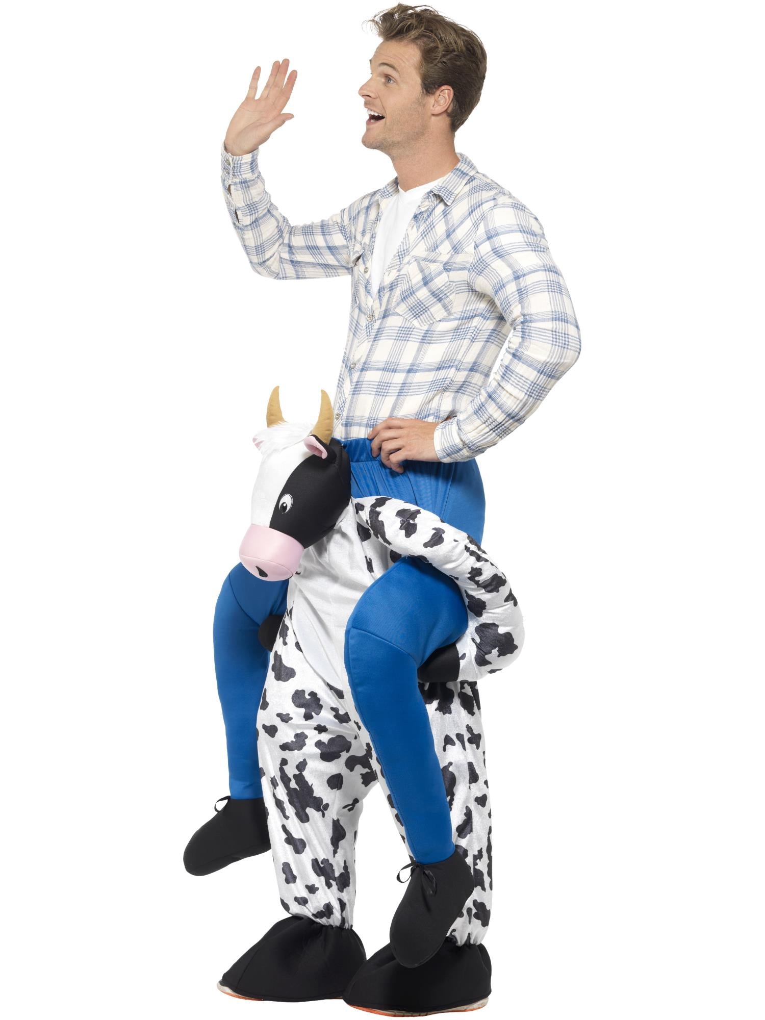 Piggyback Cow Costume, Black 3