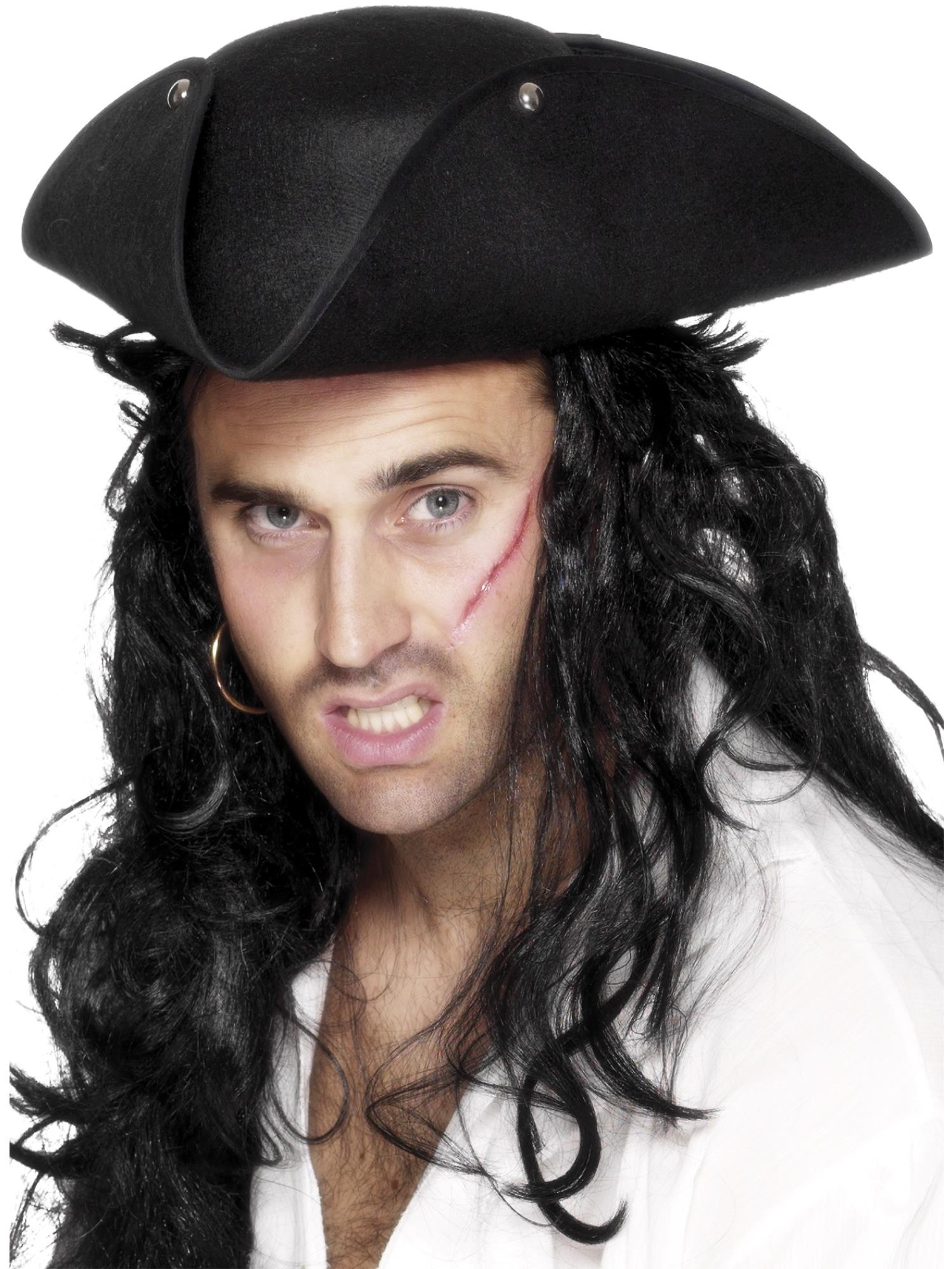 Pirate Tricorn Hat, Black 1